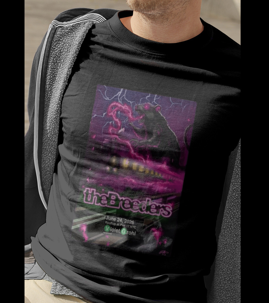 The Breeders June 24 2026 Rooftop At Pier 17 NYC Violet Grohl Guest T-Shirt