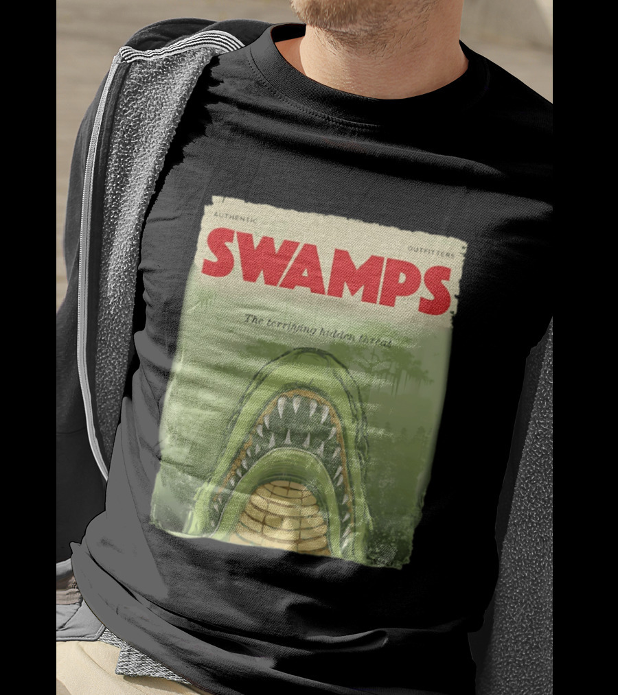 Authentic Outfitters Swamps The Terrifying Hidden Threat T-Shirt