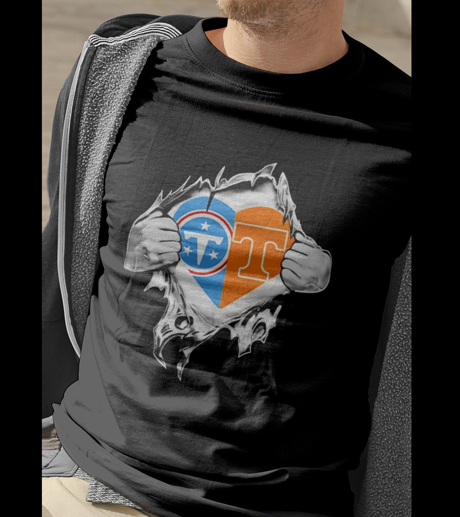 Tennessee Titans Tennessee Volunteers Heart T-Shirt