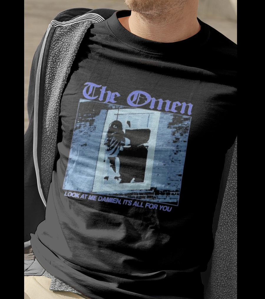 The Omen Look At Me Damien It's All For You Classic Horror Scene T-Shirt