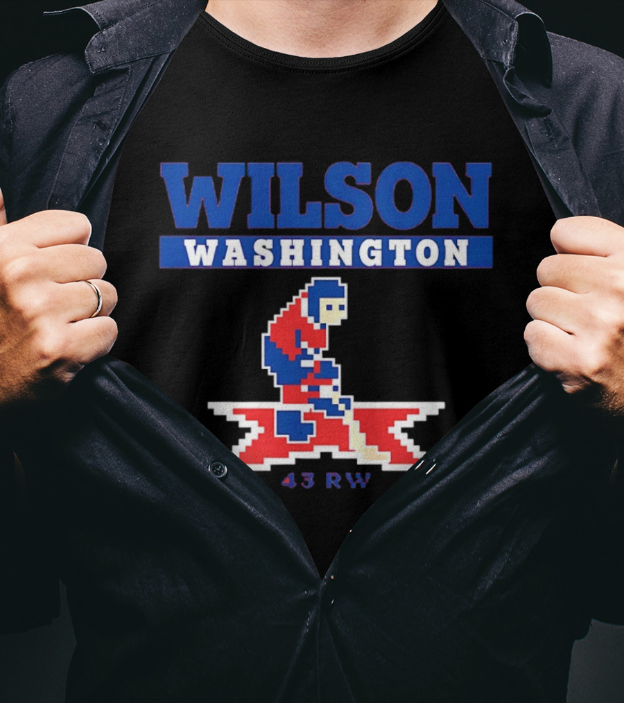 Tom Wilson Washington Capitals 43 RW NHL Pixel Art Hockey T-Shirt