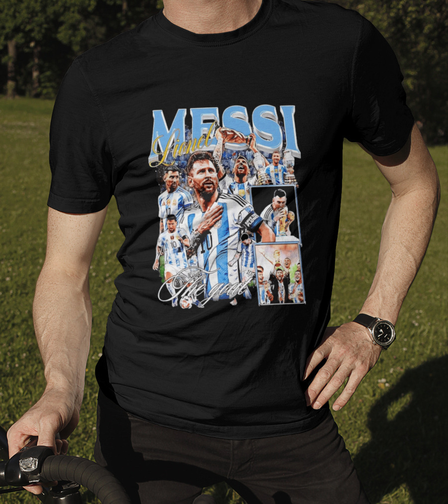 Lionel Messi The Goat Argentina National Football Team Celebration T-Shirt