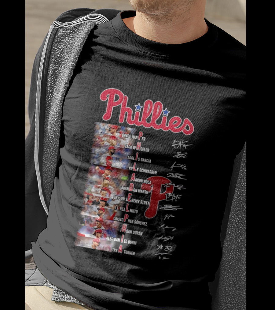 Phillies Baseball Stars Philadelphia Players Lineup T-Shirt