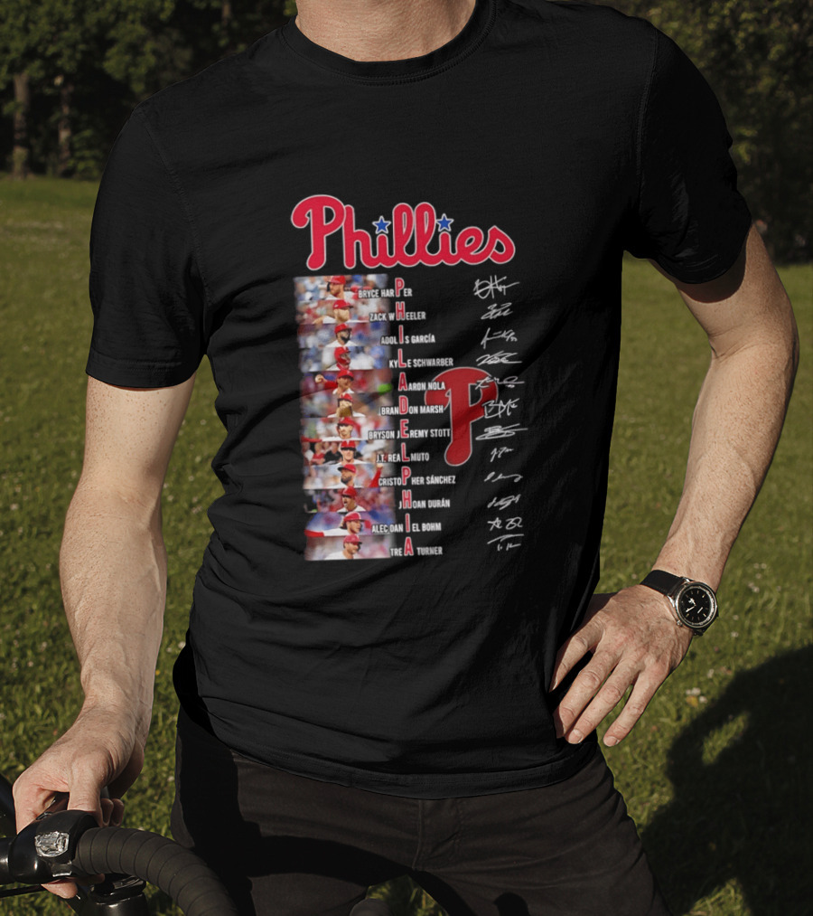Phillies Baseball Stars Philadelphia Players Lineup T-Shirt