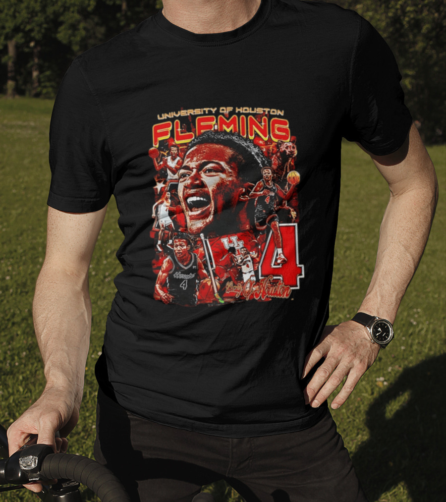 University Of Houston Fleming Number 4 Basketball Player T-Shirt