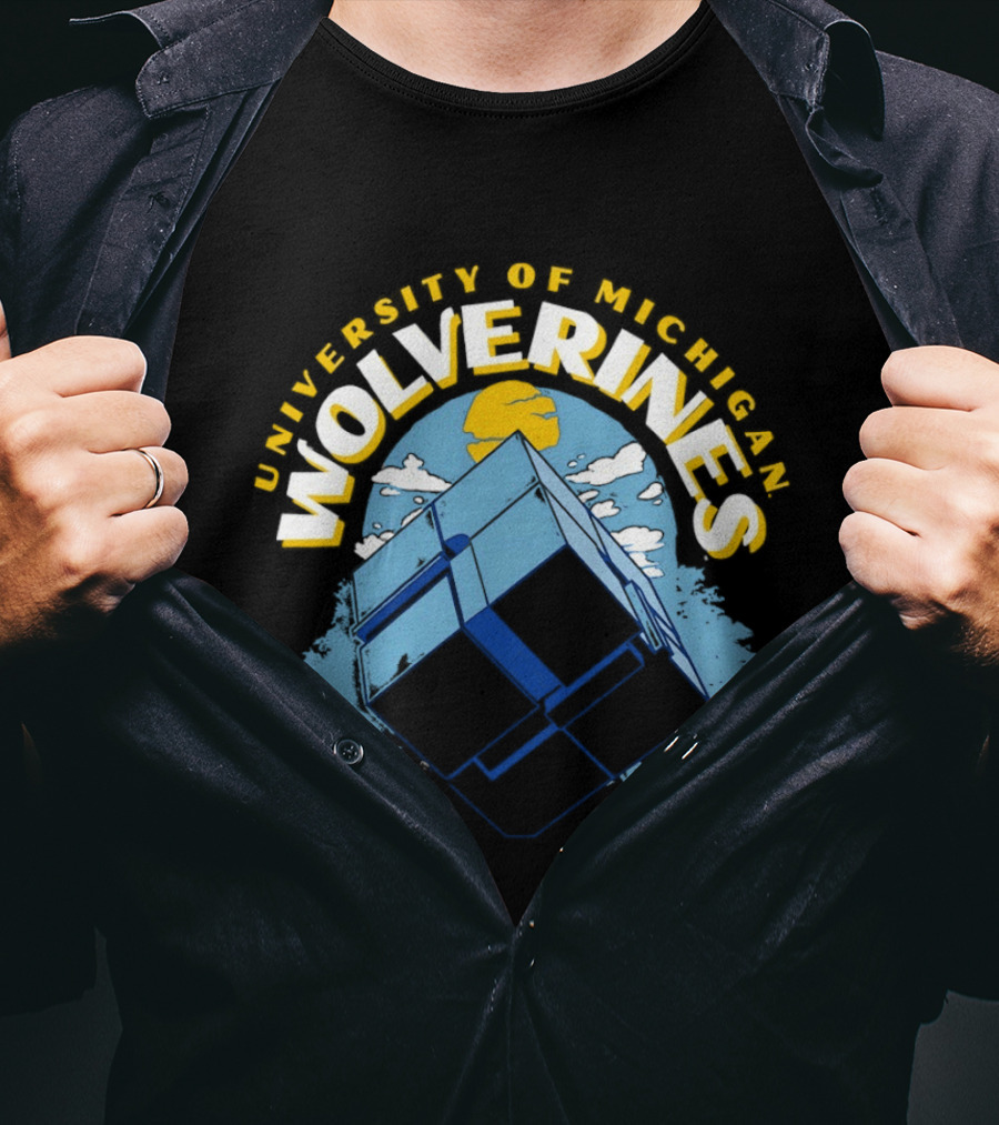 University Of Michigan Wolverines Rubik's Cube Puzzle Logic Theory T-Shirt
