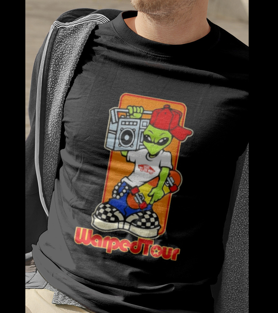 Vans Off The Wall Alien Skater Boombox Warped Tour Checker Shoes T-Shirt