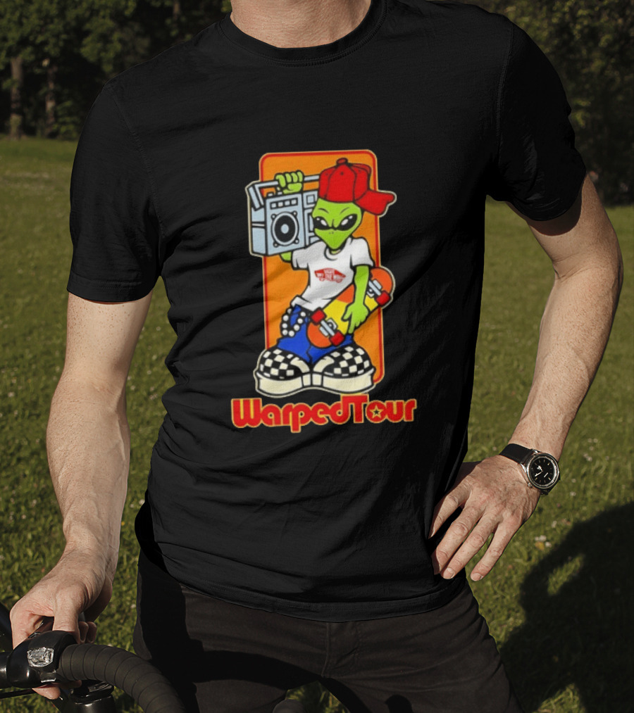 Vans Off The Wall Alien Skater Boombox Warped Tour Checker Shoes T-Shirt