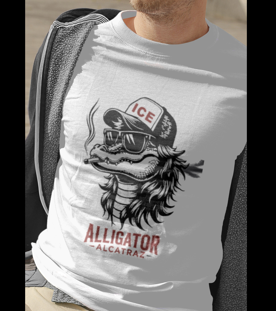Alligator Alcatraz Ice Smoking T-Shirt