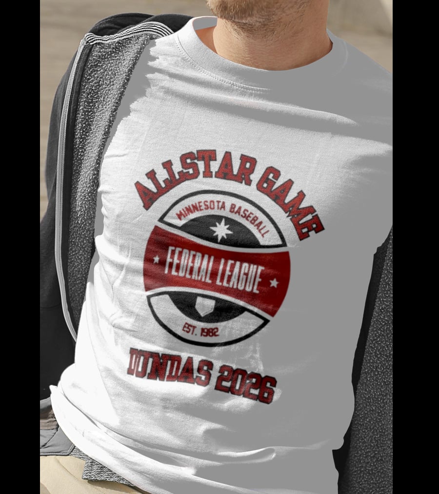Allstar Game Minnesota Baseball Federal League Est 1982 Dundas 2026 T-Shirt