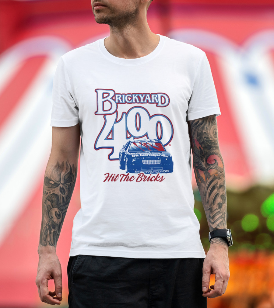 Brickyard 400 Hit The Bricks Indianapolis Motor Speedway Racing Car T-Shirt