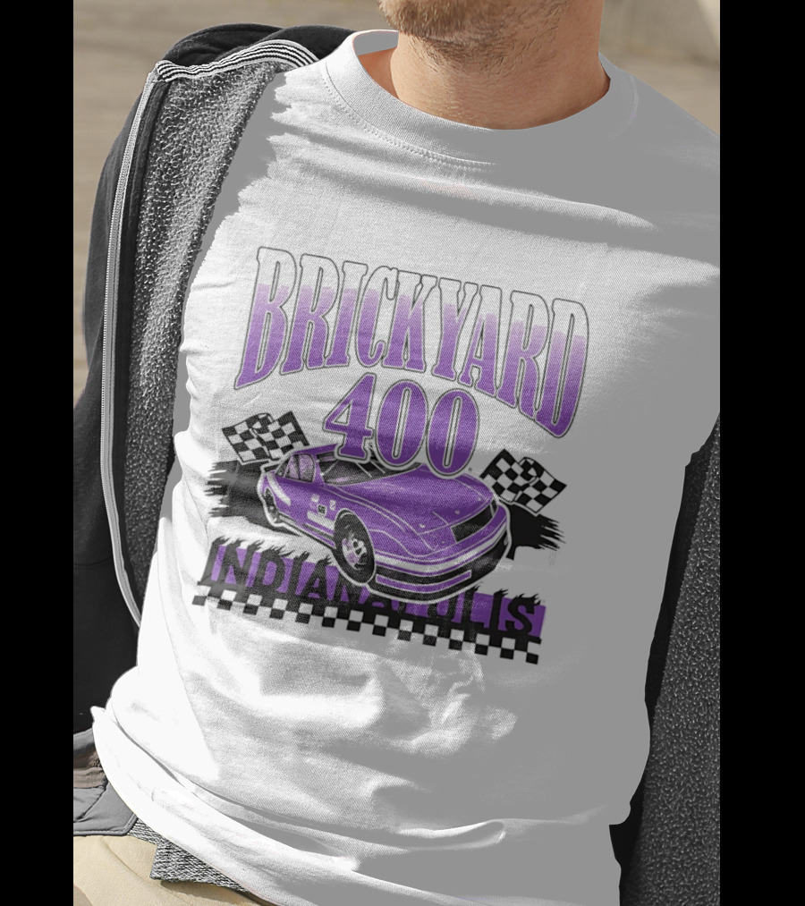 Brickyard 400 Indianapolis Purple Race Car NASCAR Event T-Shirt