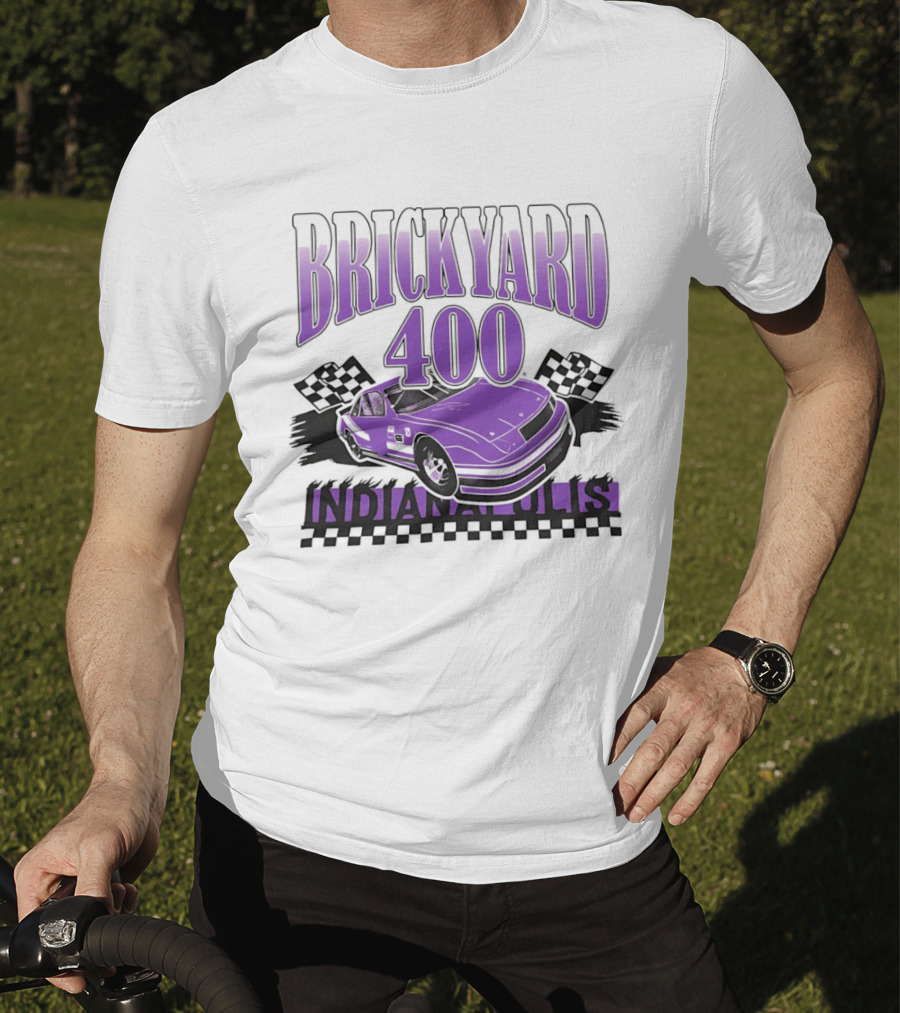 Brickyard 400 Indianapolis Purple Race Car NASCAR Event T-Shirt