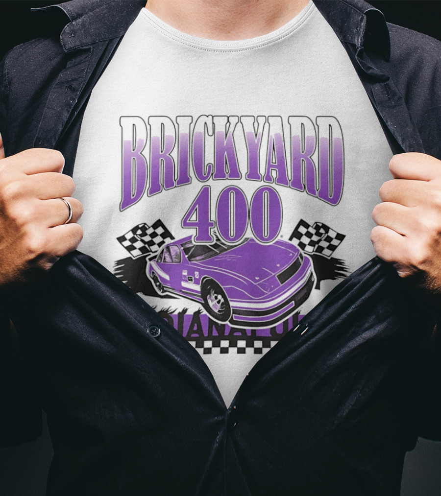 Brickyard 400 Indianapolis Purple Race Car NASCAR Event T-Shirt