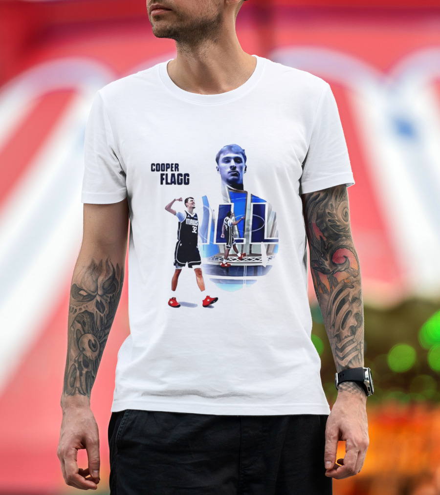Cooper Flagg Dallas Mavericks MAUS 32 Basketball Player Art 2026 NBA Rookie Of The Year T-Shirt