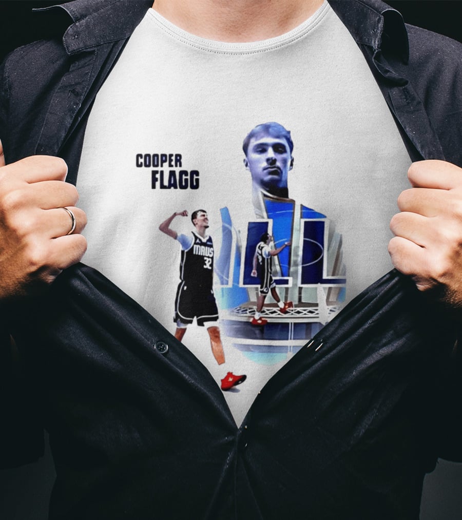 Cooper Flagg Dallas Mavericks MAUS 32 Basketball Player Art 2026 NBA Rookie Of The Year T-Shirt