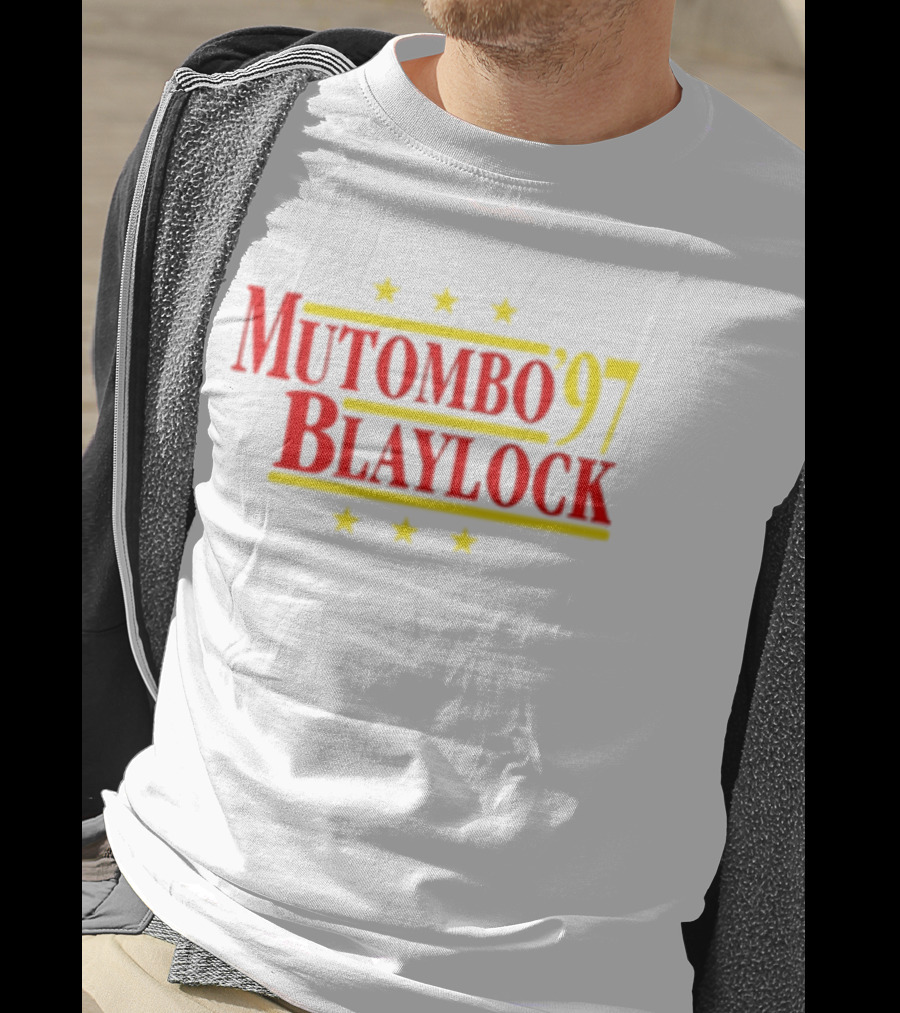 Mutombo Blaylock '97 Atlanta Hawks NBA Stars T-Shirt