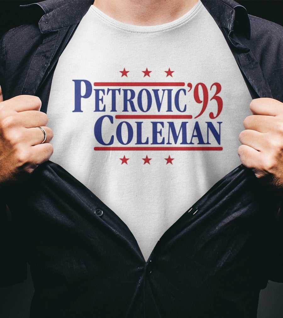 Petrović Coleman '93 Stars New Jersey Nets T-Shirt