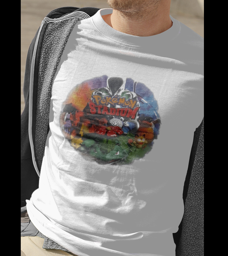 Pokémon Stadium Venusaur Charizard Squirtle Meowth Pikachu Retro Gaming Fan Favorite T-Shirt