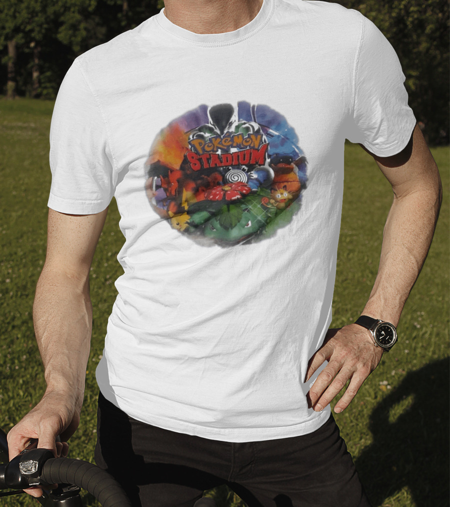 Pokémon Stadium Venusaur Charizard Squirtle Meowth Pikachu Retro Gaming Fan Favorite T-Shirt