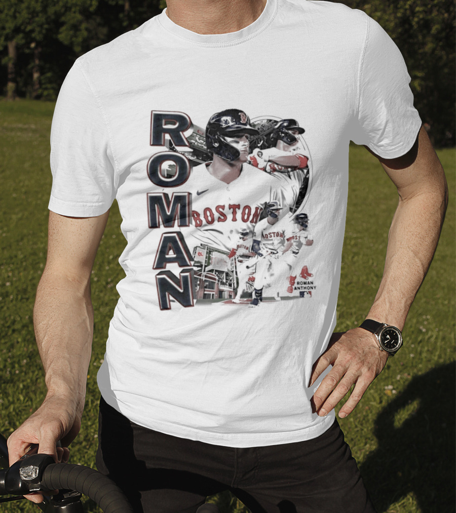 Roman Anthony Boston Red Sox 90s Bootleg Collage T-Shirt
