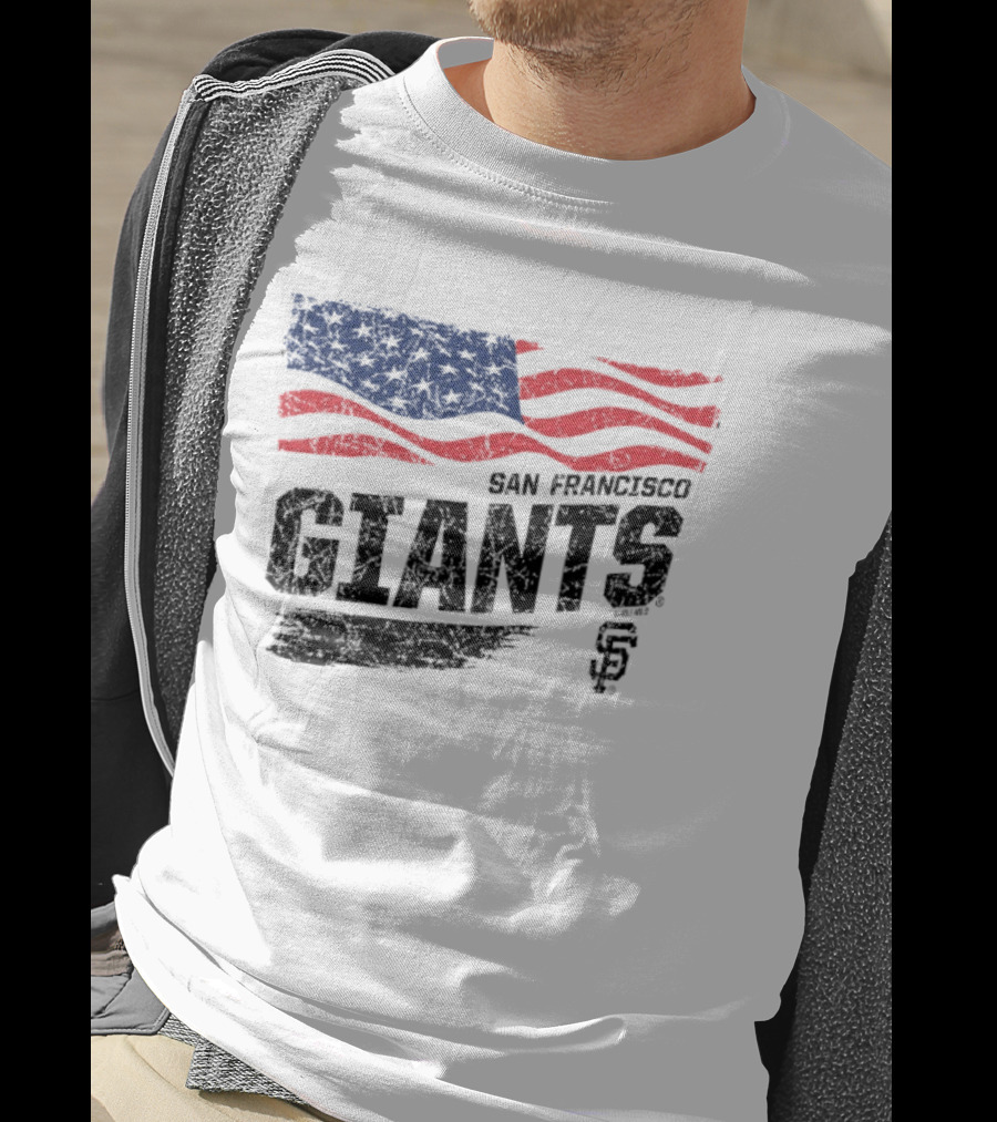 San Francisco Giants American Flag 4th Of July Celebration T-Shirt