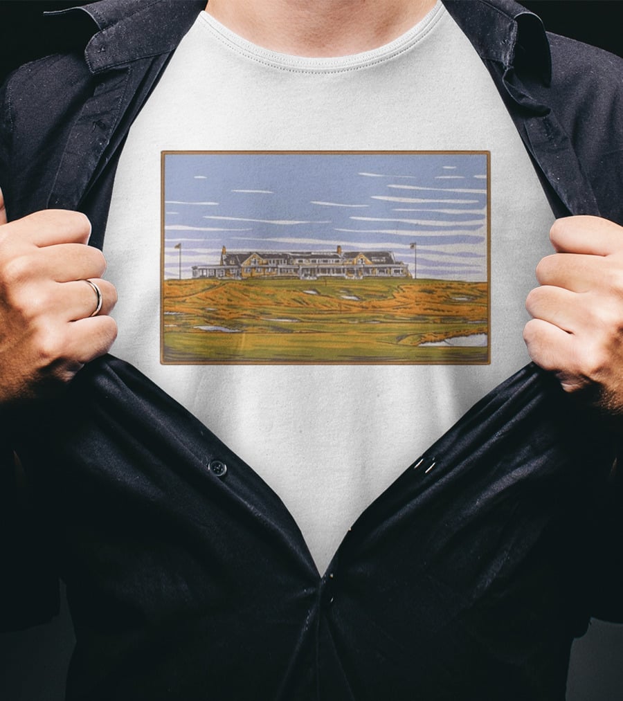 Southampton Golf Course Clubhouse Landscape Painting T-Shirt
