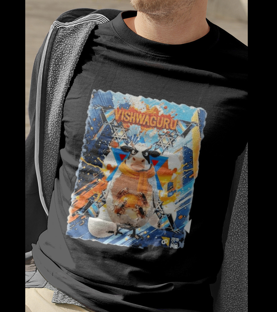 Vishwaguru Cow 2026 Stars Abstract T-Shirt