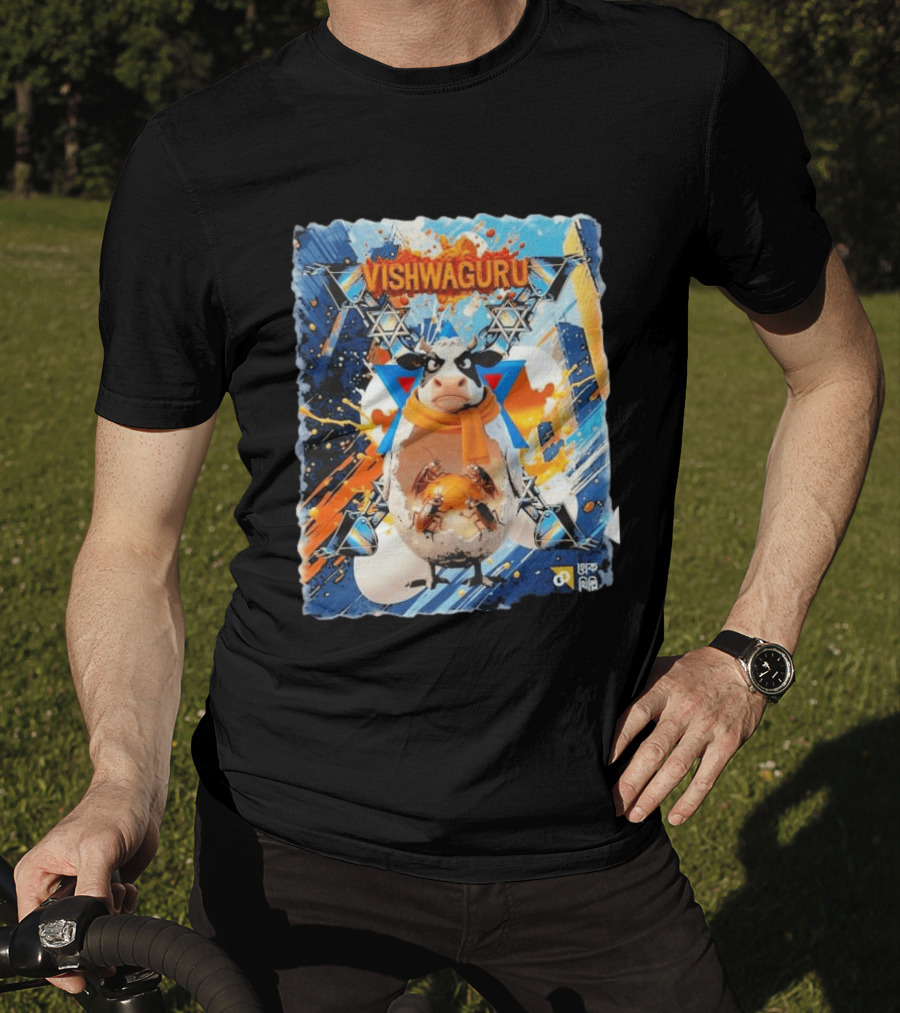 Vishwaguru Cow 2026 Stars Abstract T-Shirt