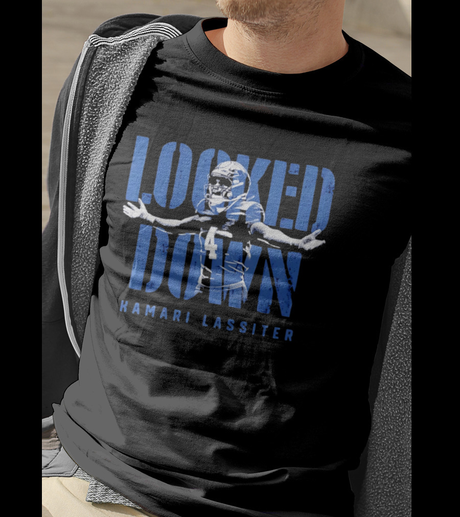Kamari Lassiter Locked Down Football Player Number 4 T-Shirt