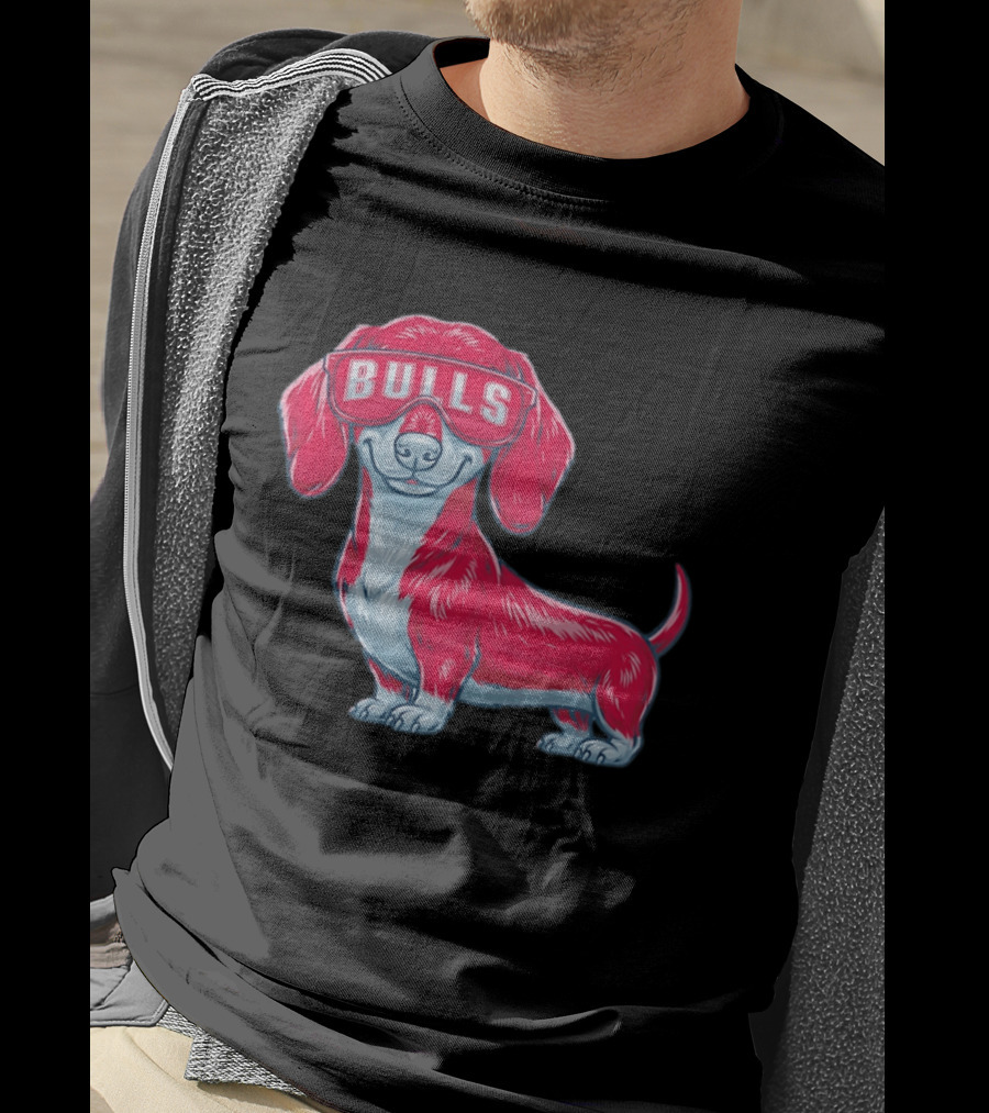 Bulls Dachshund With Sunglasses Cartoon T-Shirt