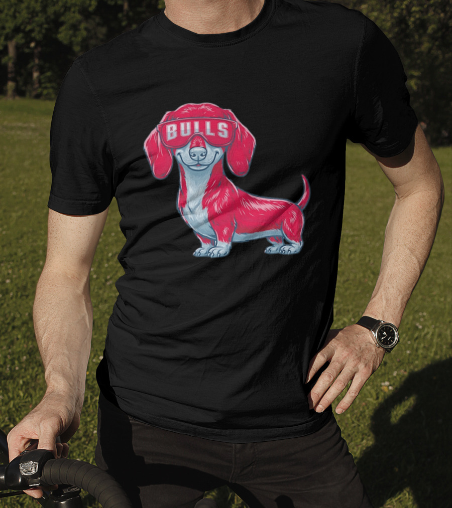 Bulls Dachshund With Sunglasses Cartoon T-Shirt