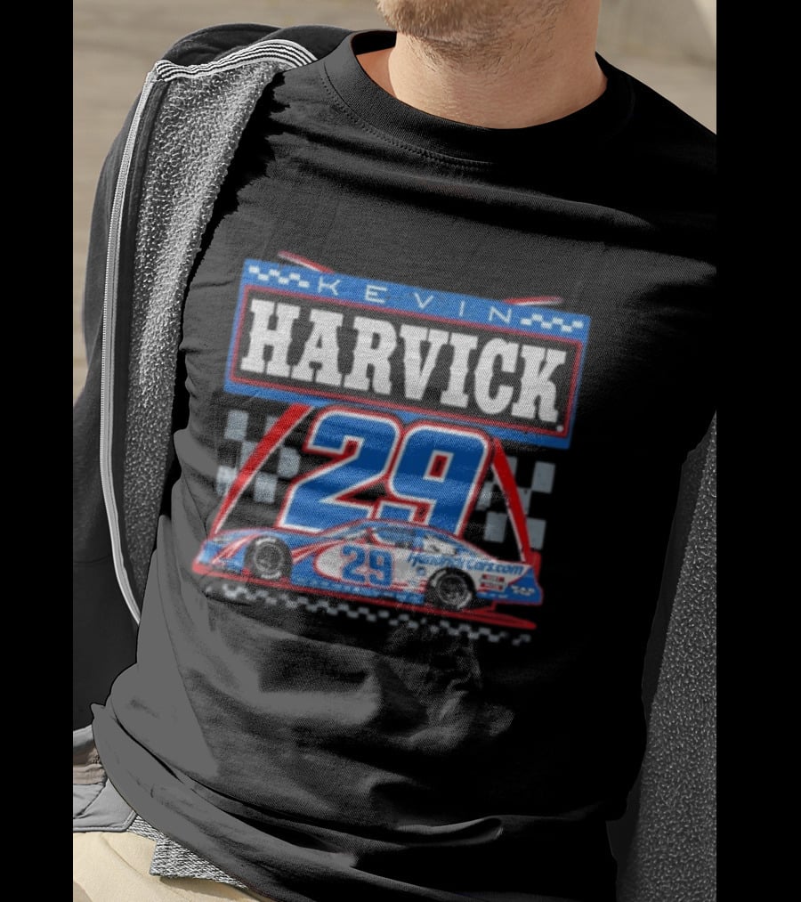 Kevin Harvick 29 Hendrick Cars NASCAR Racing Checkered Flag T-Shirt