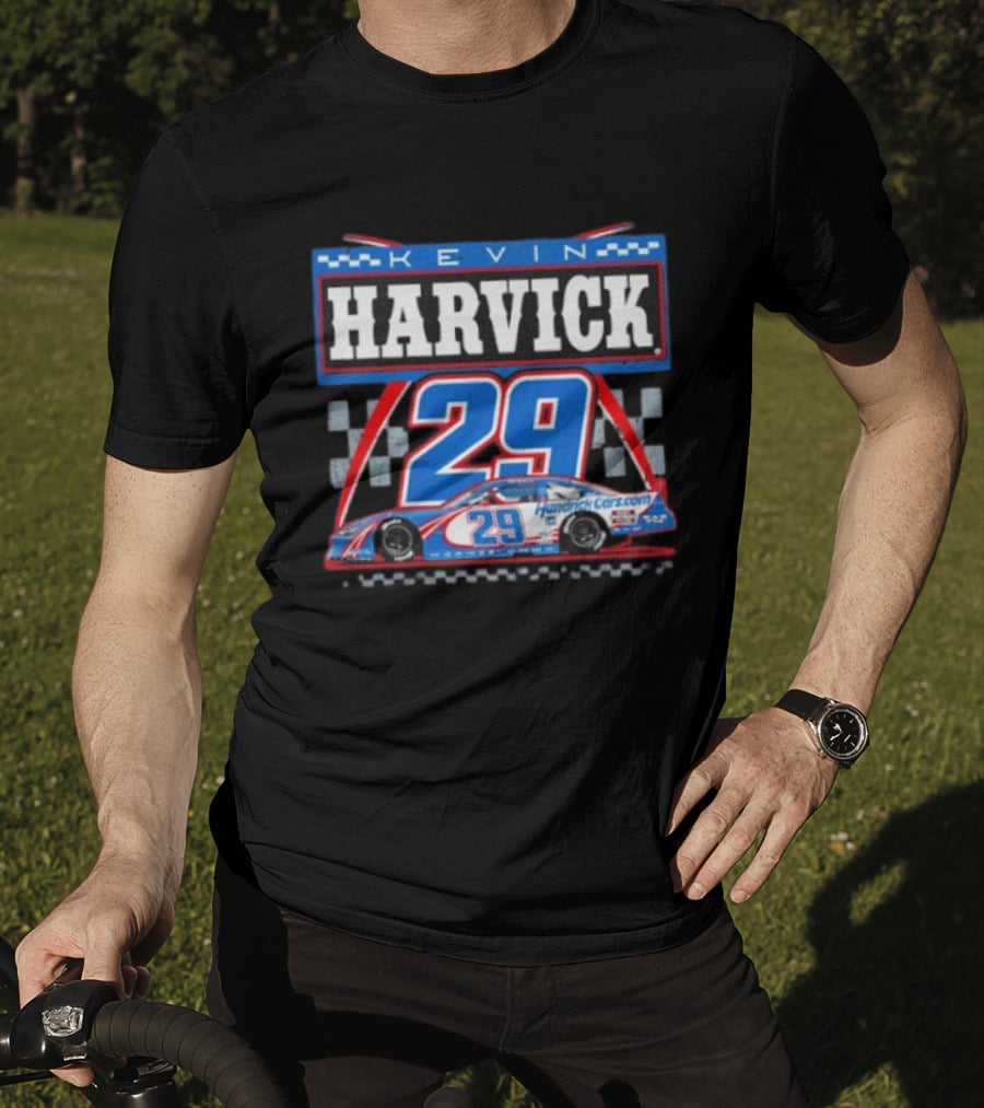 Kevin Harvick 29 Hendrick Cars NASCAR Racing Checkered Flag T-Shirt