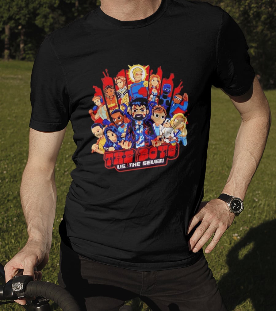 The Boys Vs The Seven Chibi Homelander Character Clash T-Shirt