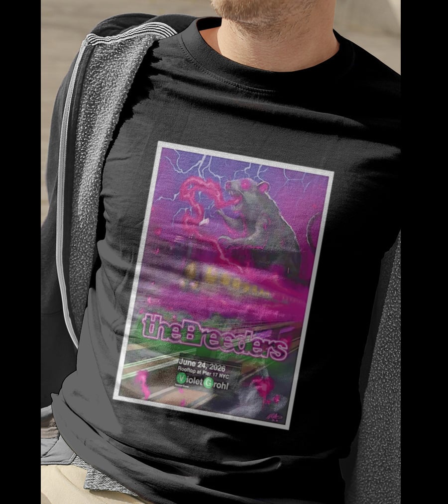 The Breeders Violet Grohl June 24 2026 Pier 17 NYC Rooftop Concert T-Shirt