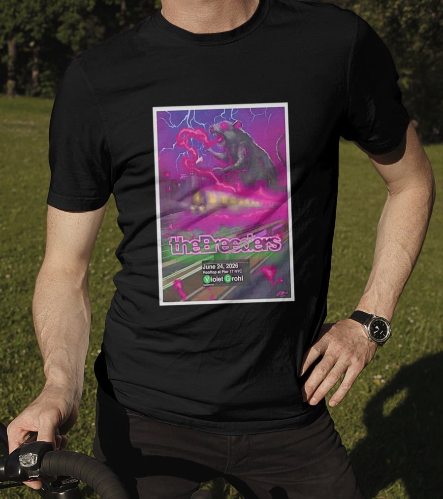 The Breeders Violet Grohl June 24 2026 Pier 17 NYC Rooftop Concert T-Shirt