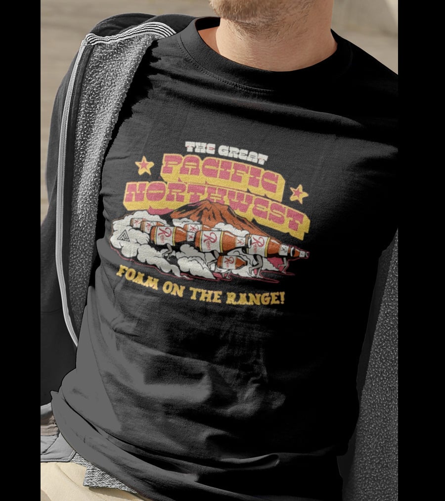 The Great Pacific Northwest Foam On The Range Rainier Beer Mountain T-Shirt