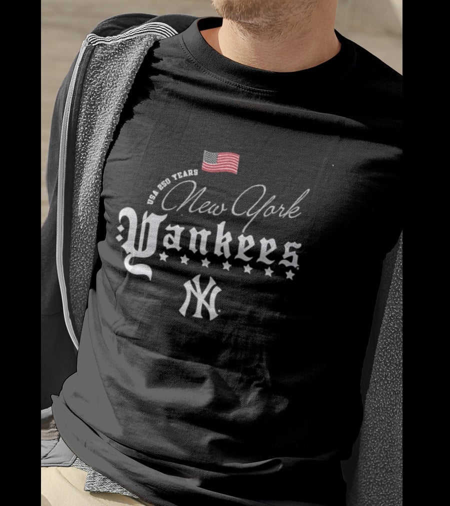 We Are Team USA New York Yankees Stars Red White Blue MLB 250 Years Happy 4th Of July T-Shirt