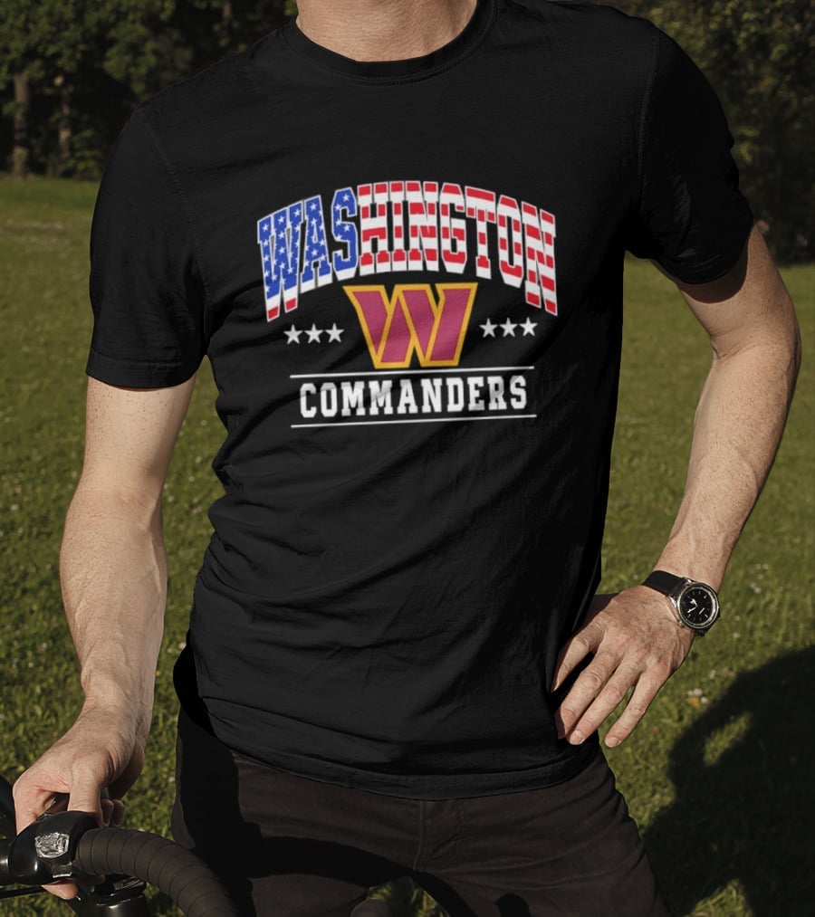 Washington Commanders 1776 2026 250 Years 4th Of July American Flag Stars T-Shirt