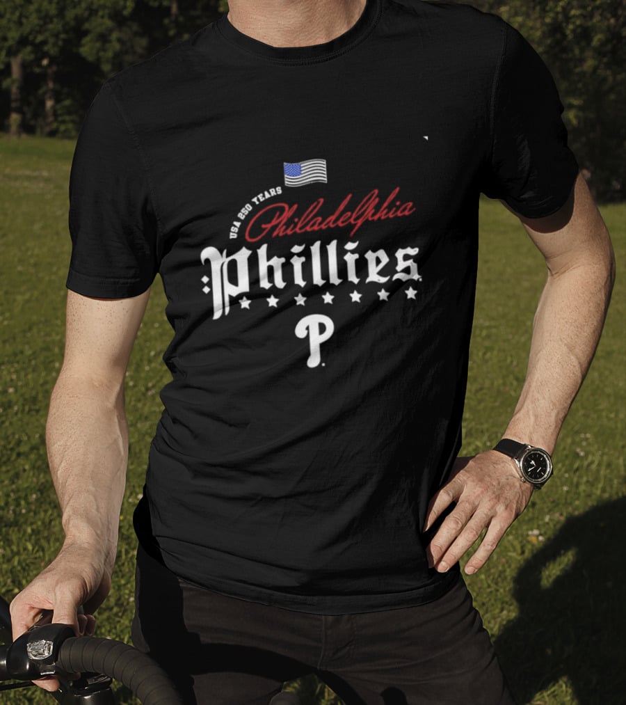 Philadelphia Phillies MLB USA 250 Years 4th Of July Celebration T-Shirt