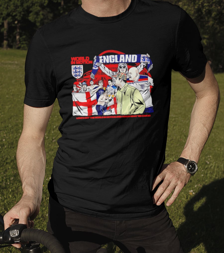World In Motion England Football Fans Wembley Stadium England Supporters T-Shirt