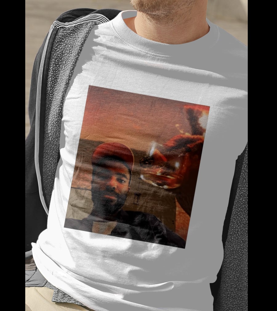 Mikal Bridges Phoenix Suns Cigar Whiskey Glass Sunset Vibes T-Shirt