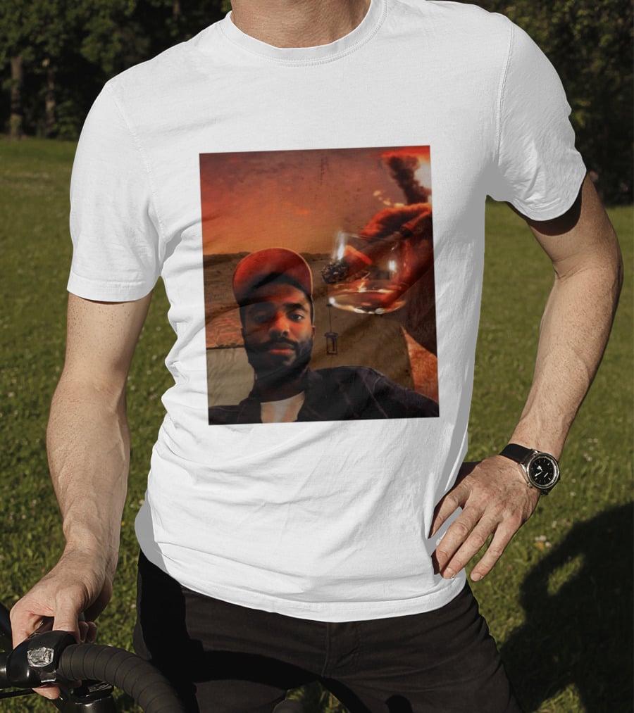 Mikal Bridges Phoenix Suns Cigar Whiskey Glass Sunset Vibes T-Shirt
