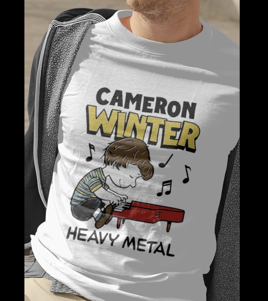 Cameron Winter Heavy Metal Schroeder Peanuts Comic Piano T-Shirt