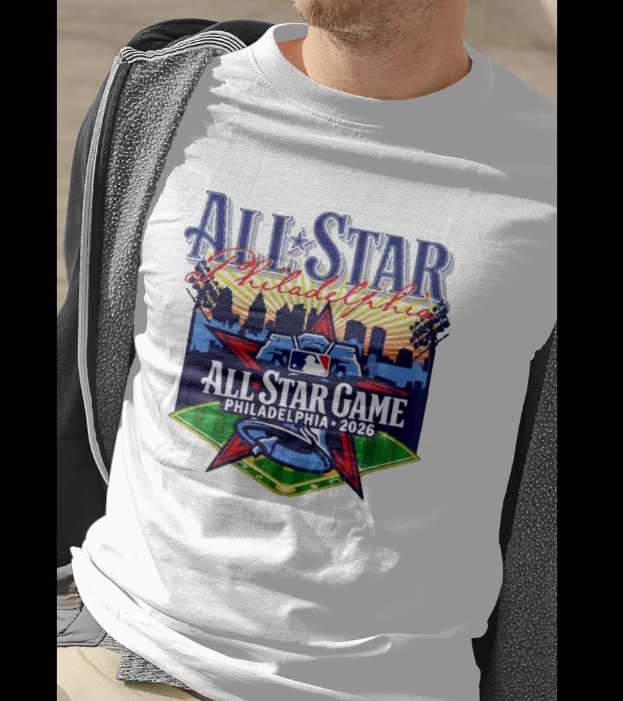 Philadelphia Phillies All Star Game 2026 Skyline Baseball MLB T-Shirt