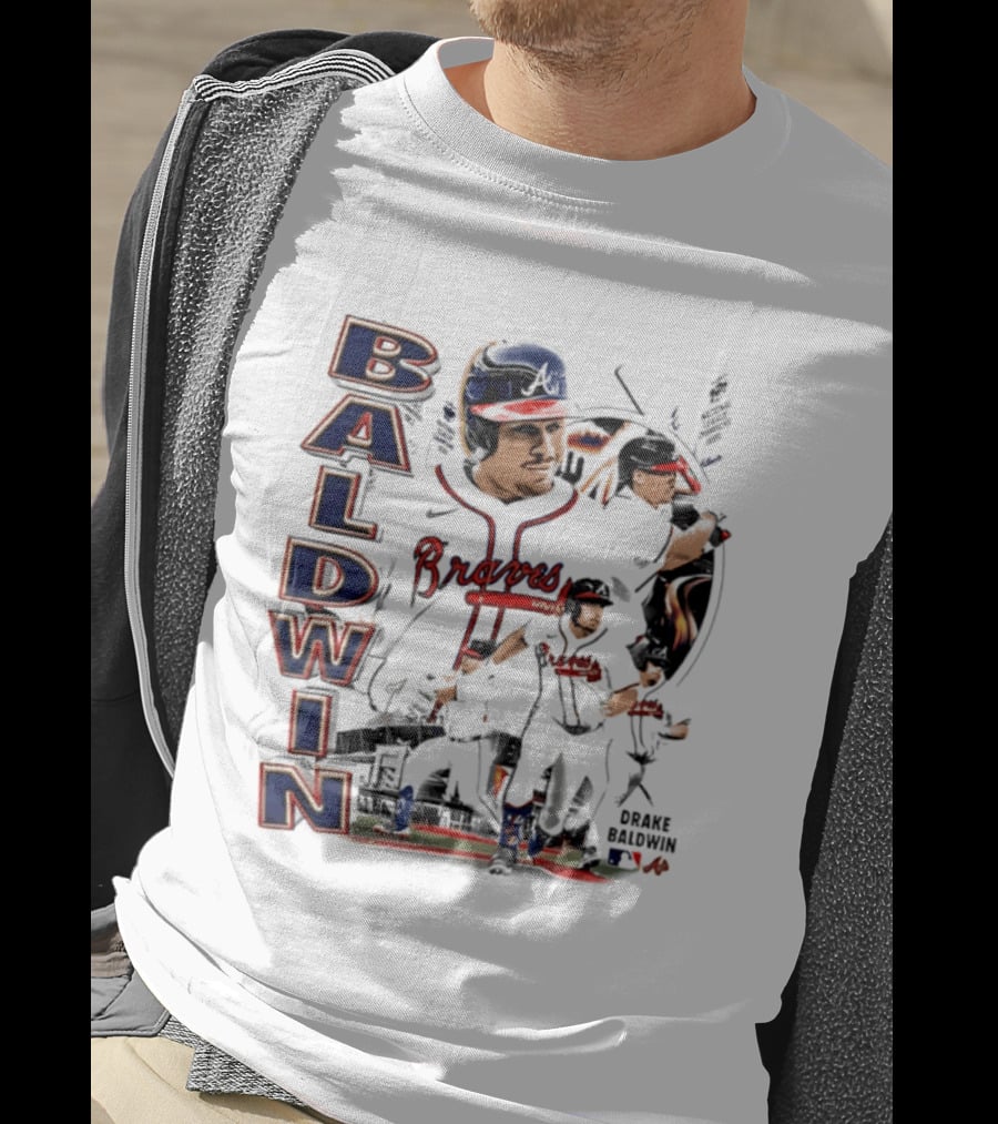 Atlanta Braves Baldwin 90s Bootleg Collage T-Shirt