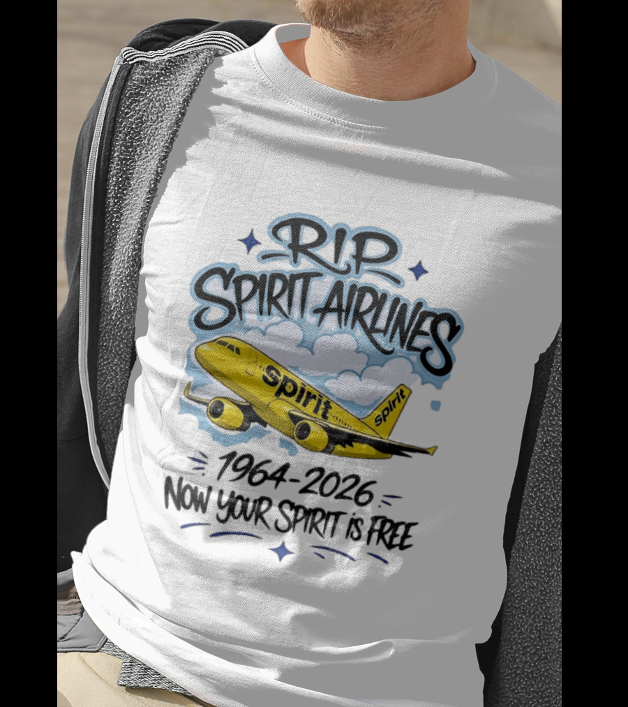 RIP Spirit Airlines 1964 2026 Now Your Spirit Is Free T-Shirt