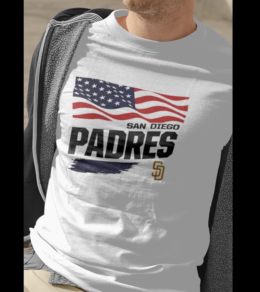 San Diego Padres American Flag SD T-Shirt