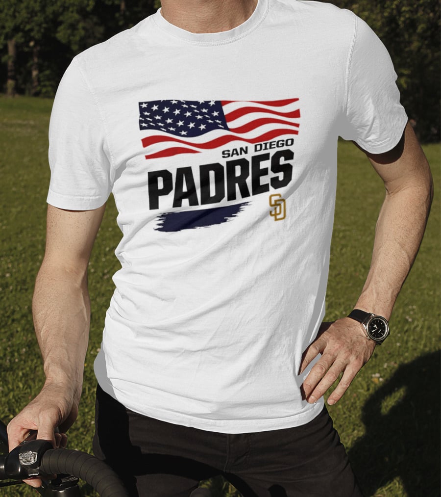 San Diego Padres American Flag SD T-Shirt
